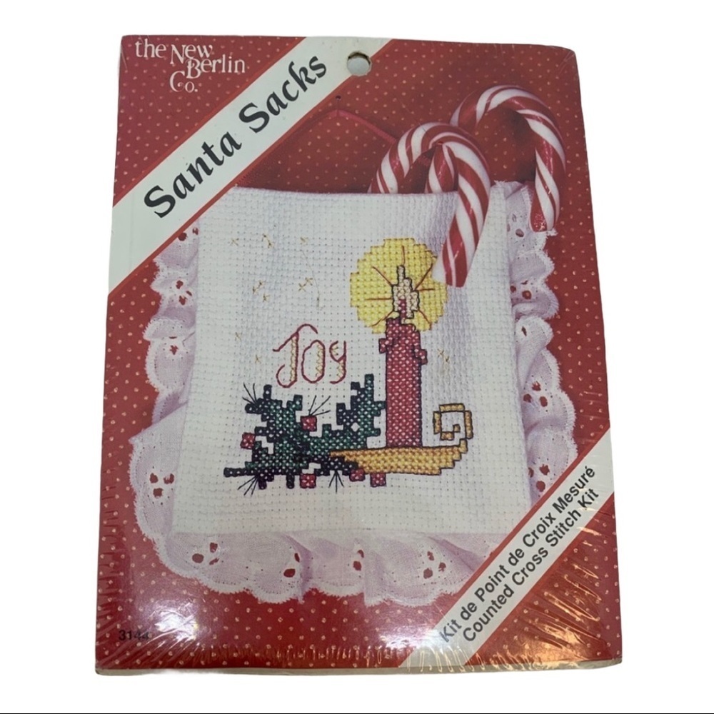 Counted Cross Stitch Kit Santa Sacks